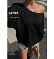 Kadın Oversize Düşük Omuz Basic Tişört – Salaş Kesim Yazlık Rahat T-Shirt