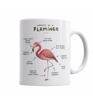 Bir Flamingo anatomisi 2 Kupa Bardak Porselen