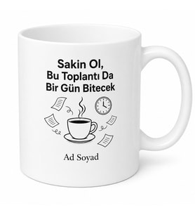 Asap Bozucu Toplantılar İçin Stres Azaltıcı Çay ve Kahve Kupası Hediye Bardak
