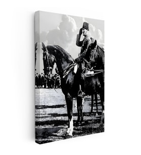 Kanvas Tablo Atatürk At Üstünde Selam Atatürk Tablosu Ev Ofis Duvar Dekoru