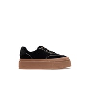 GUJA Kadın Deri Sneaker Ayakkabı 25k 25k330 Z Kahve Süet (Siyah)