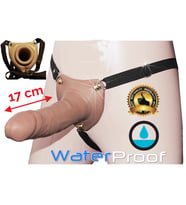 17 cm takma penis içi boş model, kayganlık veren krem parmaklama kılıfı seti