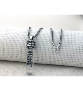 Ayetel Kursi Dualı Zemzem Sulu Muska Cevşen 925 Ayar Gümüş Erkek Kolye