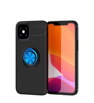 Durukar® iPhone 12 Mini Kılıf Range Yüzüklü Silikon - Siyah-Mavi