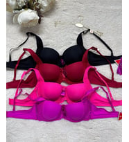 FK Lingerie Dantelli Push-up Balenli İthal Kaliteli Sütyen (Fırsat Ürünü)- 189 (Fuşya)