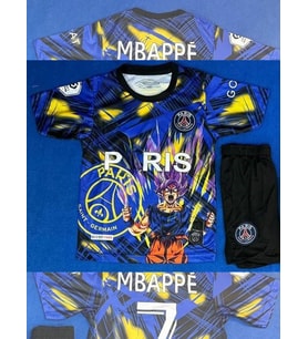 DRAGON BALL TİŞÖRT ŞORT ALT ÜST ÇOCUK TAKIM - EJDERHA TOPU MBAPPE ÇOCUK TAKIM