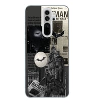 Redmi Note 8 Pro Uyumlu Batman Kolaj Tasarımlı Şeffaf Telefon Kılıfı