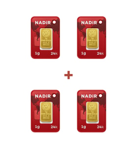 Nadir Gold 24 Ayar 4 Gram Külçe Altın (4 Adet 1 Gram Külçe Altın )