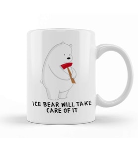 We Bare Bears Ice Bear Kupa Bardak Porselen