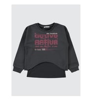 Civil Girls Kız Çocuk Sweatshirt 10-13 Yaş Açık Füme
