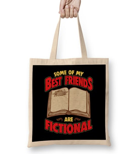 Bookworm Some Of My Best Friends Are Fictional Bez Çanta Uzun Saplı