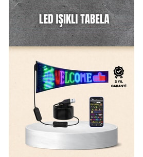 RGB Kayar Yazılı LED Reklam Ekranı – USB Bağlantılı Esnek Tasarım