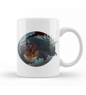 Godzilla King of Monsters Kupa Bardak Porselen
