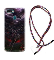 Oppo A5S A15 A16 A54 A55 A73 A74 Kılıf Boyun Asklı Rasta Silikon Dark Deer 1786