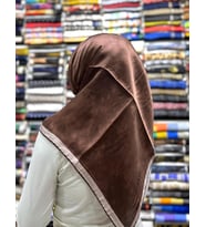 Bulut Desen Saf İpek Eşarp - Sura - (Nostalji Serisi) - 7208701 (Kiremit)