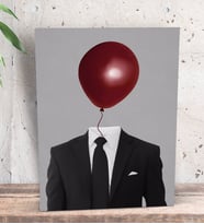 BK Gift Balloon Man Tasarımlı Dekoratif Mini Kanvas Tablo 15x20cm-1