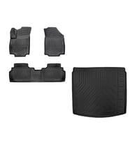 Rizline Kia EV3 2024 Sonrası Uyumlu  3D Havuzlu paspas + 3D Alt Bagaj havuzu SET (Siyah)
