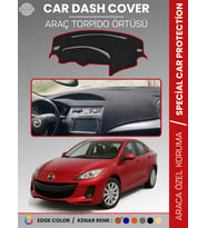 MAZDA 3 (2009-2013) Torpido Örtüsü Panel Halısı Koruma Torpido Koruma Araca Özel Kaymaz Kolay Montaj