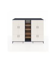 Kronos Dolap 14 Raflı 8 Kapaklı 220x59x163 Antrasit-Aytaşı/Çam