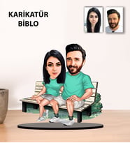 Kisiye Özel Sevgili Evli Karikatür Biblo KB1