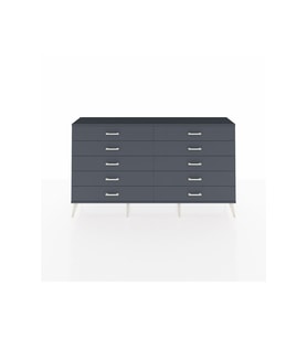 Arges Konsol 10 Çekmeceli  176x30x99 Çam-Antrasit