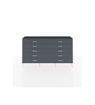 Arges Konsol 10 Çekmeceli  176x30x99 Çam-Antrasit