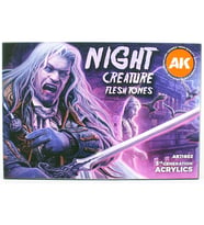 AK 11602 6x17 ml. Gece Yaratıkları Teni, Figürler için Akrilik Model Boyası Seti
