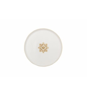 Porland Arabesque Desen1 Düz Tabak 21 cm 04ALM005995 (Beyaz)