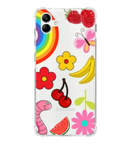 PrintiFy Samsung Galaxy A04 Uyumlu Water Color 5 Baskılı Şeffaf Köşe Korumalı Antişok Kılıf