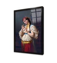 Dansöz Çerçeveli Cam Tablo