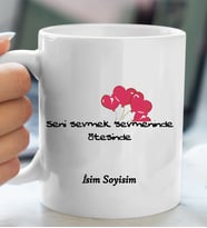 Kişiye Özel SENİ Sevmek Sevmeninde Ötesinde Sevgiliye Eşe Özel Tasarımlı Kişiye Özel Kupaa Bardakk