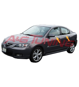 Mazda 3 Sedan Cam Çıtası 4 Prç. Paslanmaz Çelik 2003-2009