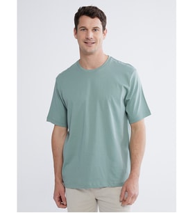 LCWAIKIKI Classic Yeşil %100 Pamuk Regular Fit Basic Tişört