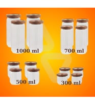The Mia Ahşap Kapaklı 16 lı 4 Boy Cam Saklama Kabı 1000-700-500-300 ml