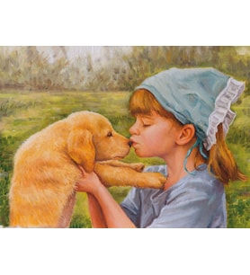 Nova Puzzle 1000 Parça Köpek ve Küçük Kızın Sevgisi