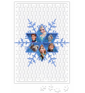 Elsa Anna Snowflake Frozen Snowflake Puzzle 240 Parça Yapboz