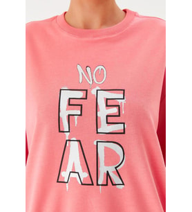No Fear Kadın Sweatshirt Pembe 72500