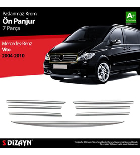 Mercedes Vito Uyumlu Krom Ön Panjur 7 Parça 2004-2010 (Karışık)