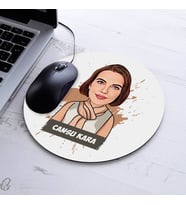Kişiye Özel Kişiye Özel Karikatürlü Kadına Hediye Mousepad