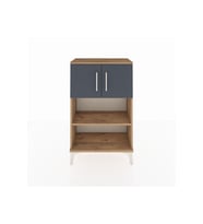 Arges Komodin 2 Raflı 2 Kapaklı 60x30x96 Çam-Antrasit