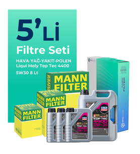 MANN Renault Master 2.3 Dizel Filtre Bakım Seti Liqui Moly Motor Yağlı (2011-2021) 5 Li