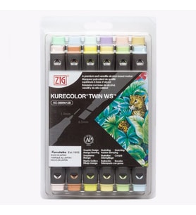 Zig Kurecolor Twin WS Marker KC3000N 12li Set 12B5 Pale Colors