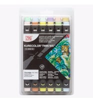 Zig Kurecolor Twin WS Marker KC3000N 12li Set 12B5 Pale Colors