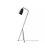 Retro Siyah Hareketli Başlık Köşe Lambası Lambader (Metal)