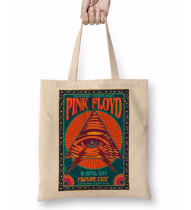 Pink Floyd Dark Side Of The Moon Bez Çanta Uzun Saplı
