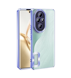Honor 200 Uyumlu Kılıf Kamera Korumalı Logo Gösteren Zore Omega Kapak (Açık Mavi)