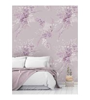 Dreamwall Sade Çiçek Desenli Silinebilir Sağlıklı Tekstil Duvar Kağıdı (Çok Renkli)