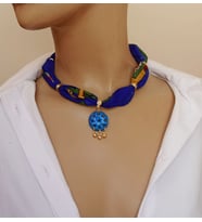 Yörük Otantik Güneş Süryani Taşı Kolye Siyah (Saks)