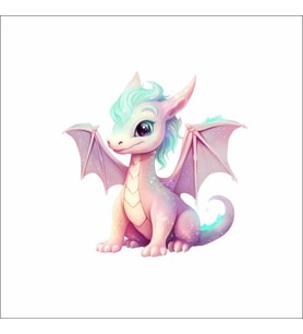 Sevimli Ejder Sticker 2 Duvar Sticker 30x25 CM