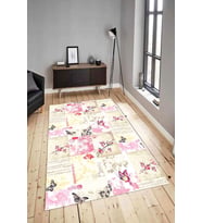 Dijital Baskılı Yıkanabilir Kaymaz Modern Renkli Salon Halısı Mutfak Halısı Yolluk ND-HY-1131 (Çok Renkli)